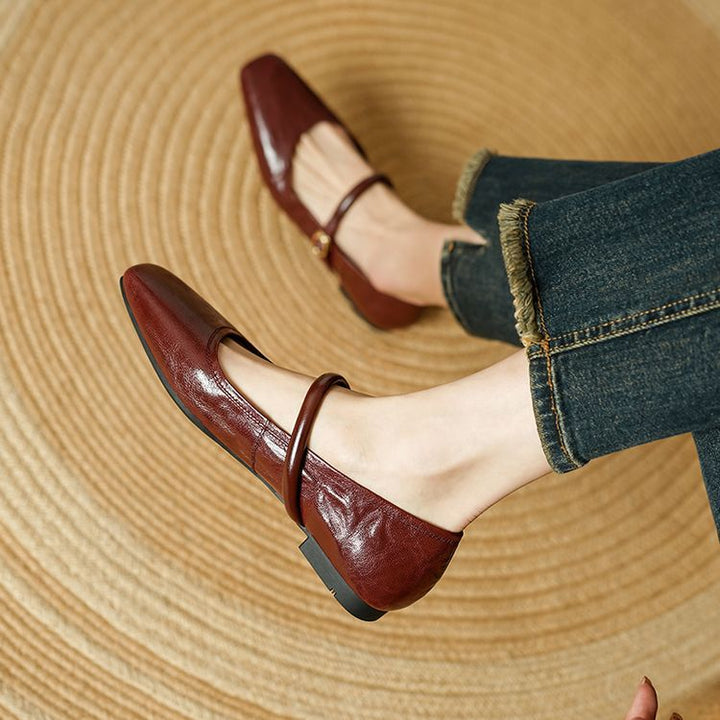 Zulaia | Carla Genuine Leather Flats