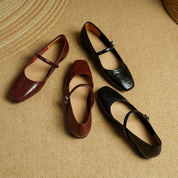 Zulaia | Carla Genuine Leather Flats