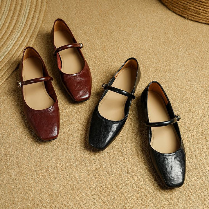 Zulaia | Carla Genuine Leather Flats