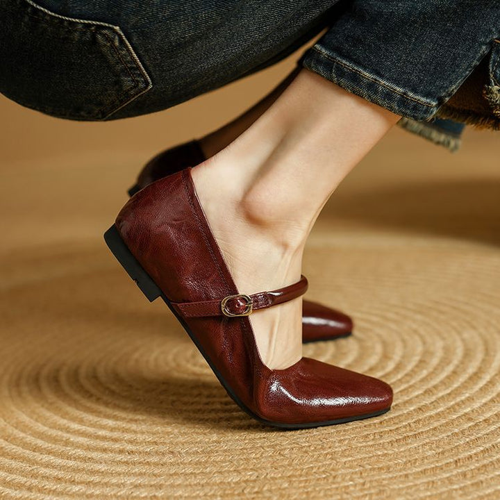 Zulaia | Carla Genuine Leather Flats