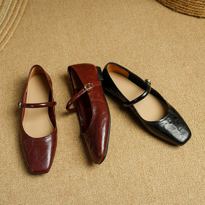 Zulaia | Carla Genuine Leather Flats