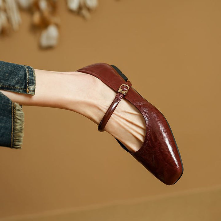 Zulaia | Carla Genuine Leather Flats
