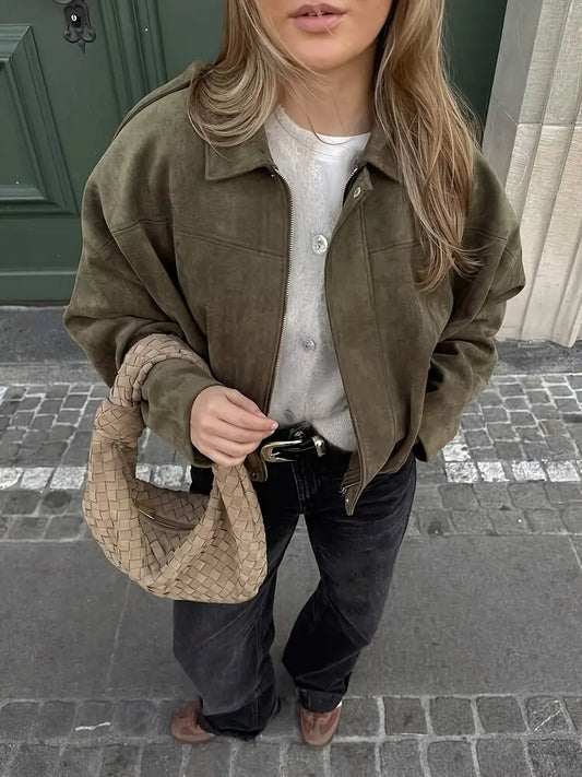 Zulaia – Veste Bohème Oversize en Suède