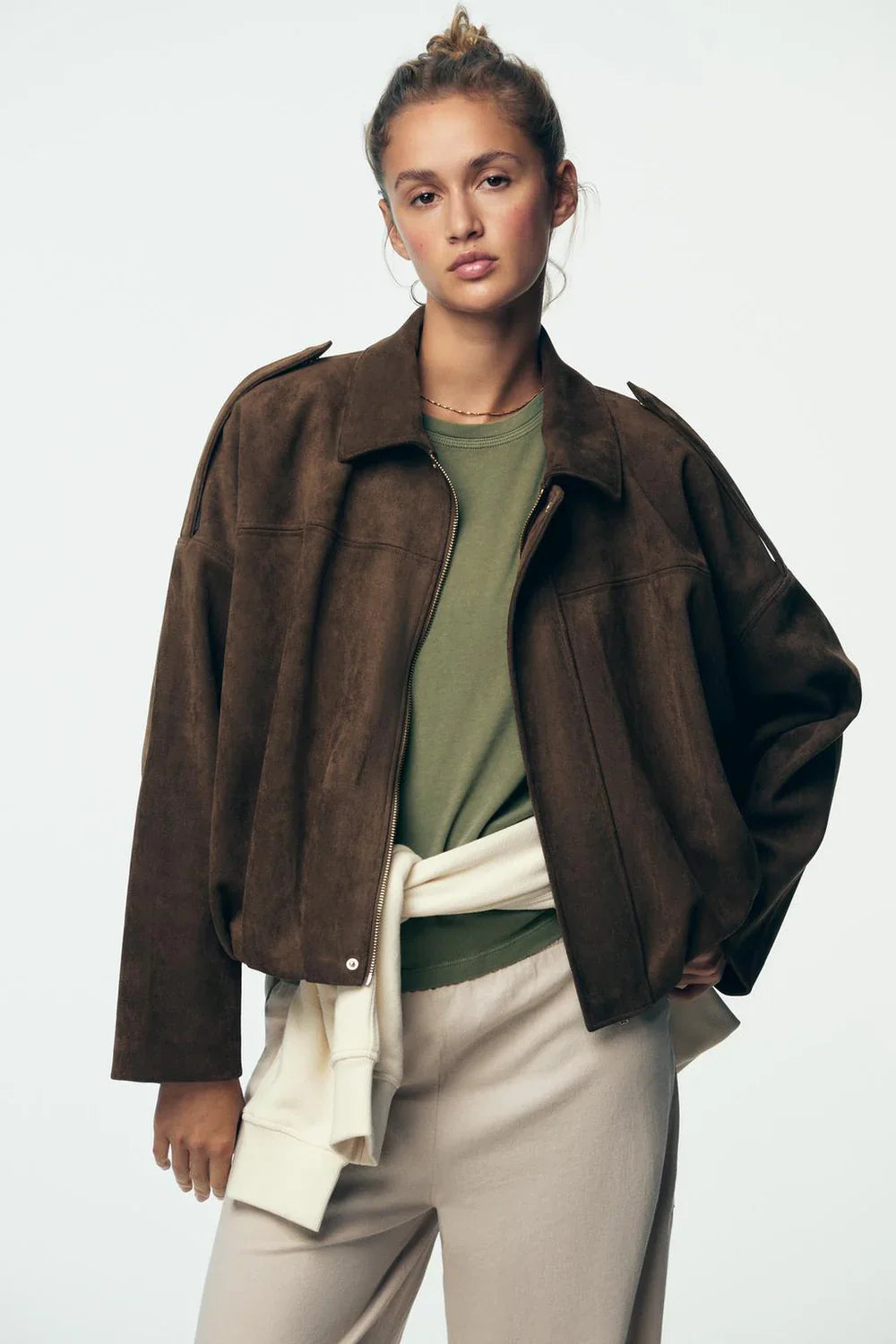 Zulaia – Veste Bohème Oversize en Suède