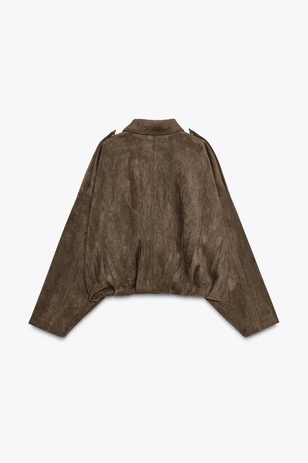 Zulaia – Veste Bohème Oversize en Suède